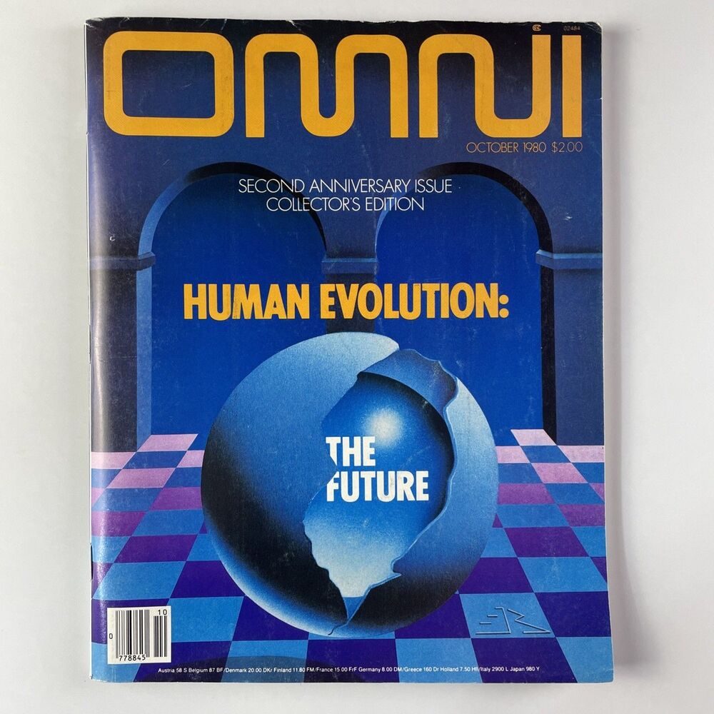 Vintage Omni Magazine October 1980 Second Anniversary Edition Human Evolution